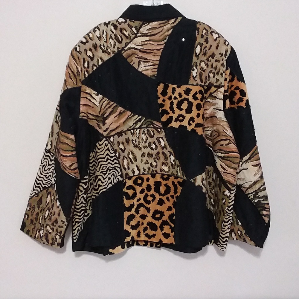 ☆☆SOLD☆☆ VTG Anage Animal Print Patchwork Jacket - Picture 2 of 8
